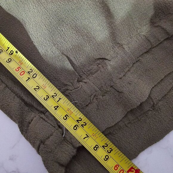 J. Jill Cargo Cropped Pants Embroidered Detail Olive Green Womens Medium - Picture 9 of 12